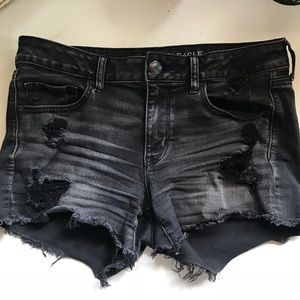 American Eagle Midi Distressed Shorts